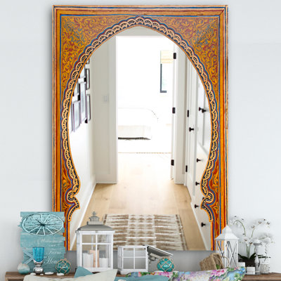 Moroccan Wall Mirror, Ancient Door Decorative Mirror - Ancient Door Morocco