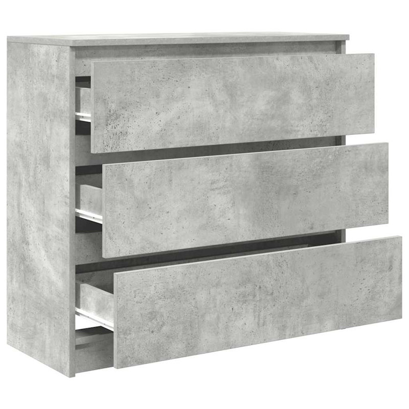 Sideboard 80X35x76 Cm Engineered Wood, Concrete Grey
