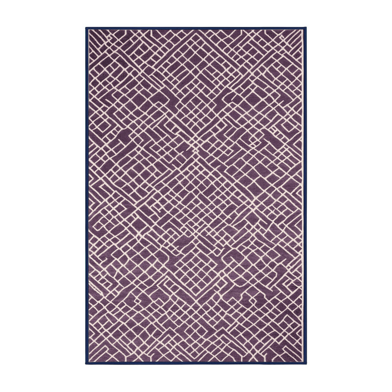 Tapis mauve lavable à la machine, Rectangulaire 8 pi x 12 pi