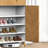 4-Tier Shoe Rack Organizer with 2 Drawer, Wooden Shoe Storage Cabinet with 2 Door & Adjustable Shelves-561452393