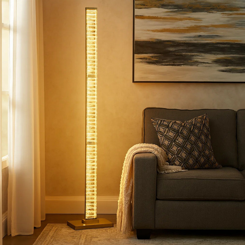 Siavash Floor Lamp, Brass