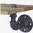 Oak and Beach Black Rectangular Wall Rack