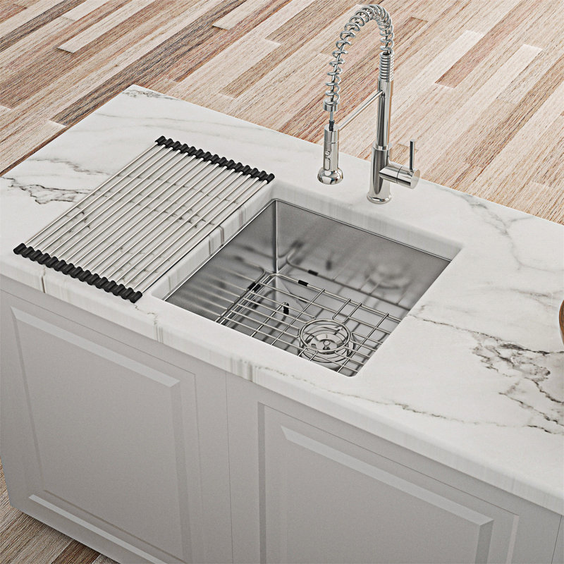 Évier de cuisine encastré à simple cuve