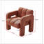 Fauteuil d'appoint rembourré 31,10 po-598387248