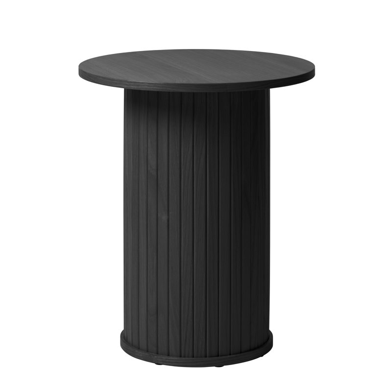 Iris End Table, Black Oak