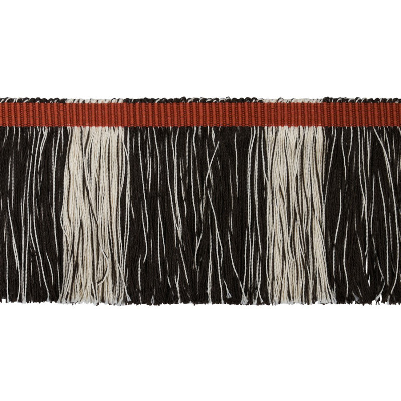 Schumacher x Stephanie Seal Brown Calcada Fringe, Rust