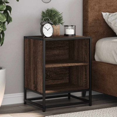 40cm W Metal Bedside Table