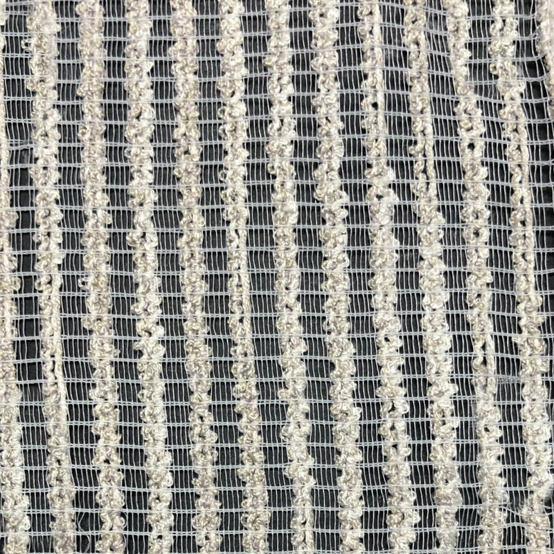 Suite Gauze Stripe Wide-Width Sheer Candlelight Fabric, Candlelight
