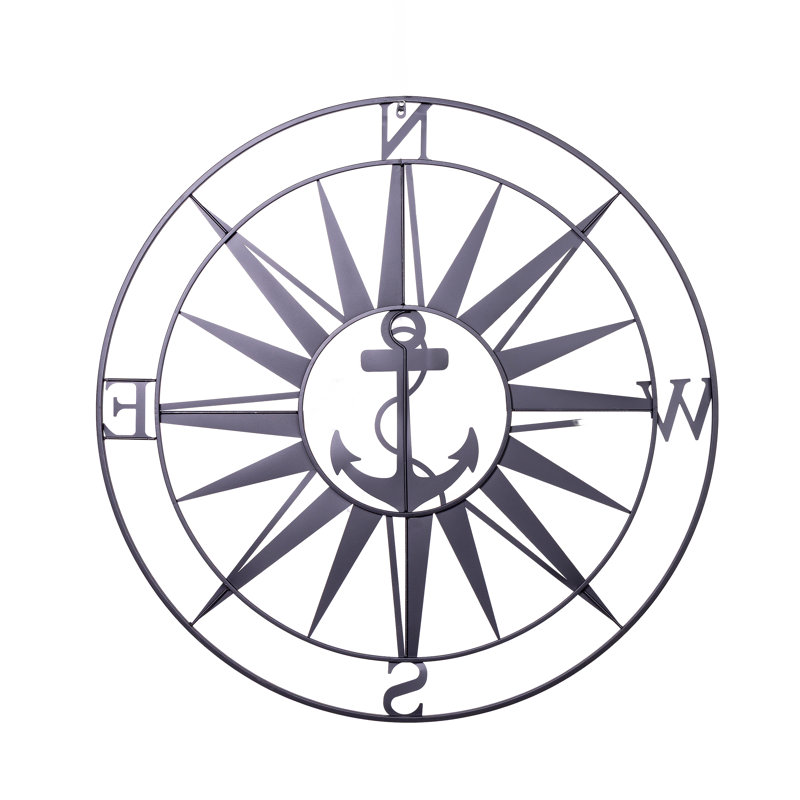 Coastal Navigator Compass Metal Wall Decor