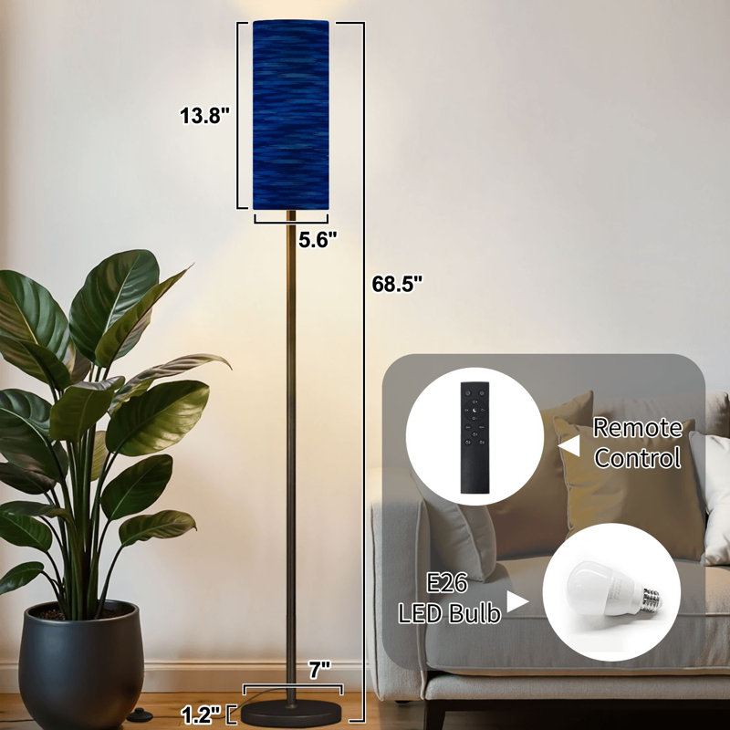 68.5'' Black Traditional Floor Lamp