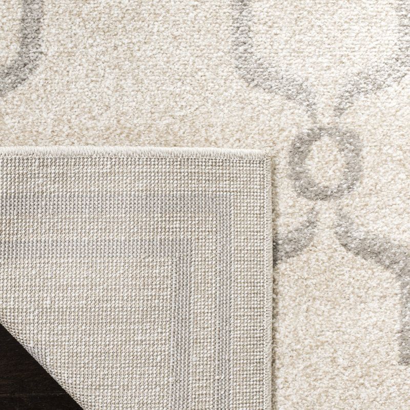 Kimbrough Ivory/Light Grey Rug, Rectangle 76 x 122 cm
