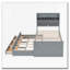 Lit en bois avec tête de lit avec prises de courant, lit extensible avec lit gigogne simple avec trois tiroirs de rangement-25212926-25212927