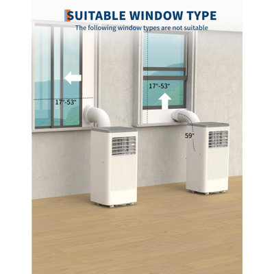 3-in-1 Stand Up AC with Remote Control, 8000 BTU Portable Air Conditioner with Built In Dehumidifier & Fan Modes, 24H Timer & Window Kit for Home or Dorms