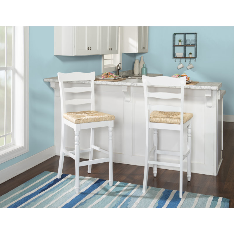 Tabouret de comptoir bar & Haley, Tabouret de comptoir (assise de 24 po de hauteur), Blanc
