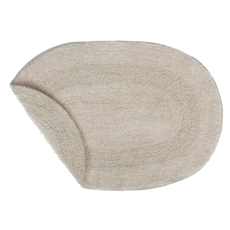Harriell Cotton Bath Rug, Ivory