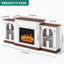 201 cm W TV stand cabinet with electric fire for rooms up to 30 sq. m. 2000W