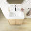 Meuble-lavabo autoportant de 30 po avec plateau en résine blanche