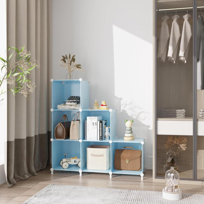 Organisateur de placard 6 cubes de rangement pour placard de rangement pour les vêtements empilables