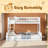 Twin XL Over Queen Bunk Bed With Ladder And Guardrails-1360871068