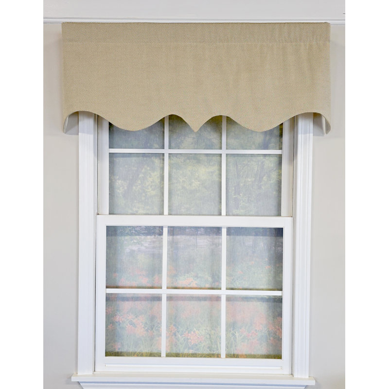 RLF Home Basket Weave Regal Valance, Cream