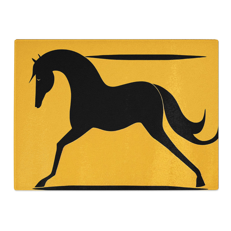 Swell Horse Abstract  Glass Chopping Board