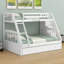 Lit superposé simple au dessus d'un lit double avec tiroirs Jawara Kids-1875896447