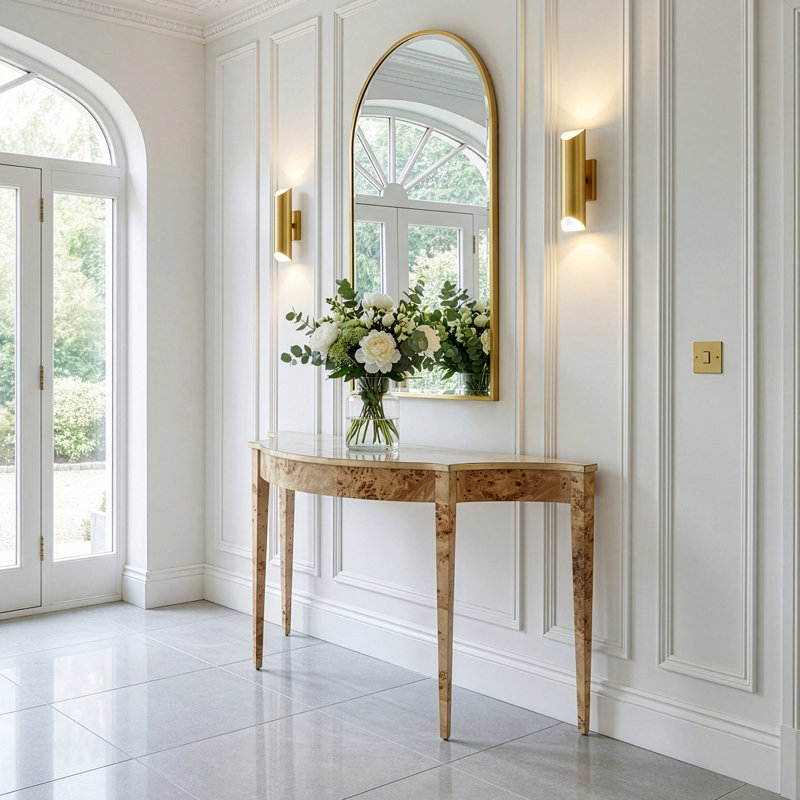 Ameriana Solid Wood End Table, 32.25" H x 54" W x 15" D, Medium Wood