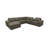 Large Arm Leather Match Upholstery Modular Sectional
