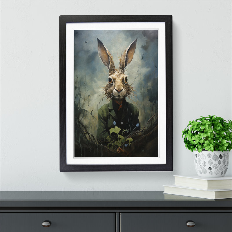Hare Conceptual Art - Framed Print