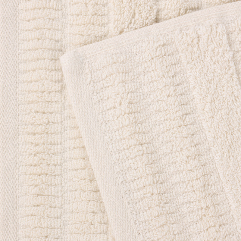 Ensemble de serviettes 12 pièces Mika Smart Twist Viscose, Ivoire ivoire