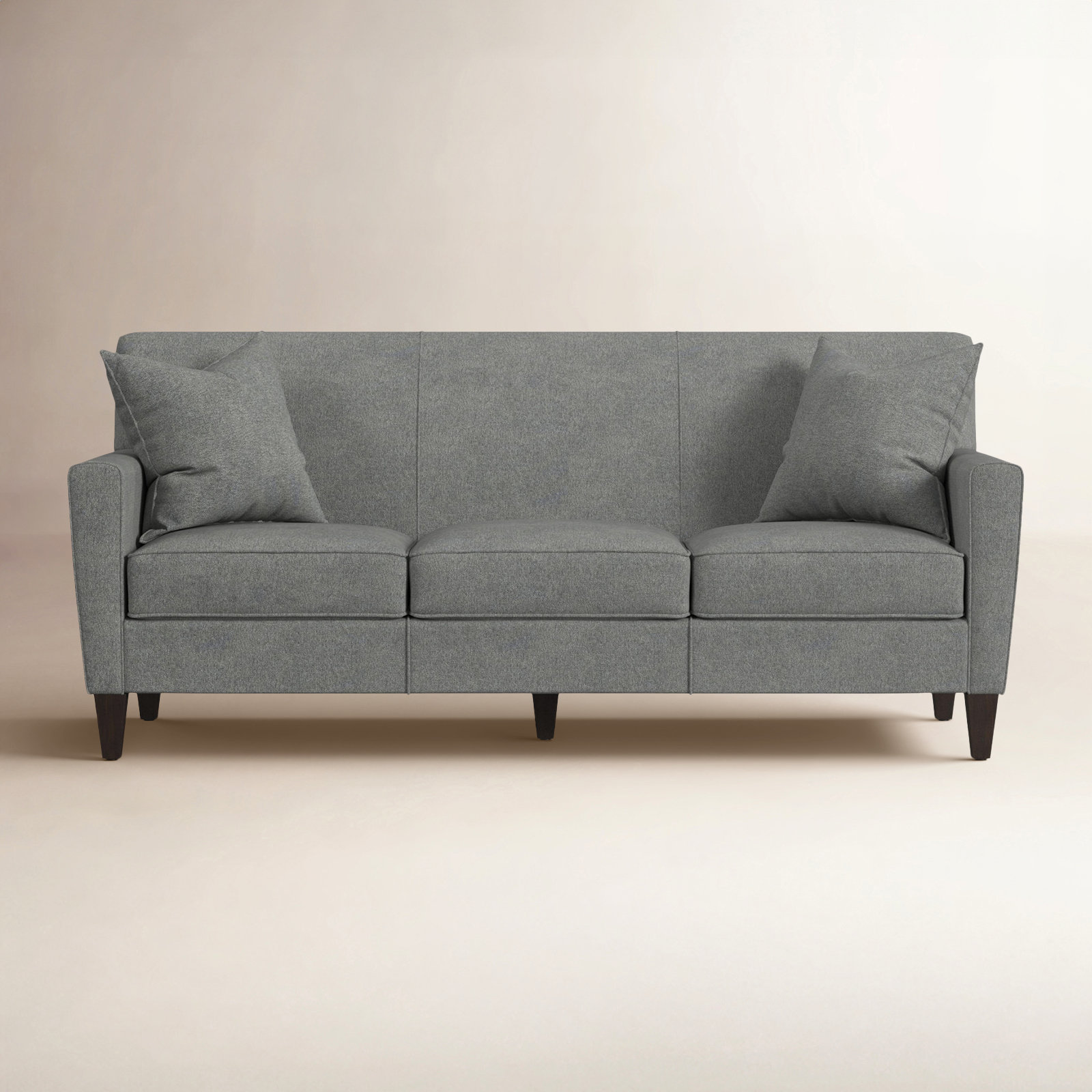 Osmin 80" Sofa, Pebble Silver Polyester Blend