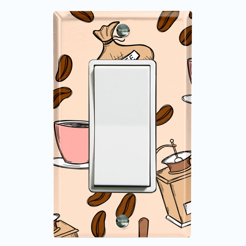 Patterned 1 - Gang Rocker Standard Wall Plate