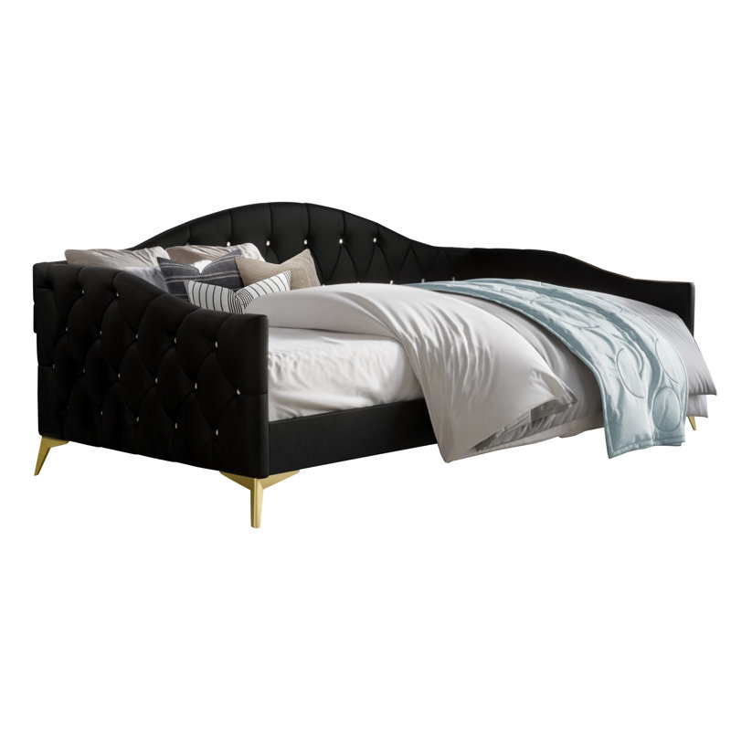 Biquele Upholstered Daybed, Black