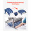 Repose-pieds de patio pliable en PEHD - Bleu