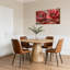 Red Floral Abstract Canvas Wrapped Wall Art Oil Painting Print Set Of 1-554724739