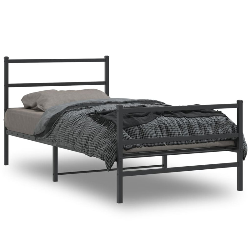 Metal Bed, 107 x 203 cm, Black
