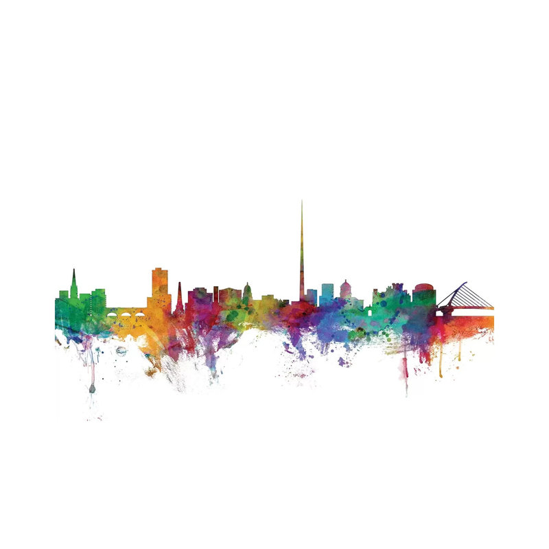 Dublin, Ireland Skyline by Michael Tompsett - Wrapped Canvas Gallery-Wrapped Canvas Giclée, 20.32 cm H x 30.48 cm W