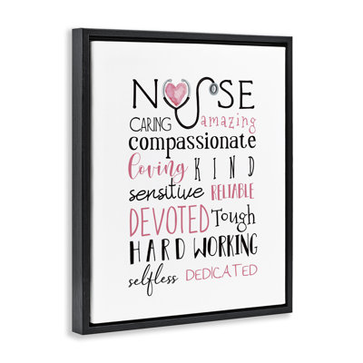 «Nurse Inspirational Santé Gratitude», art mural encadré par Elizabeth Tyndall