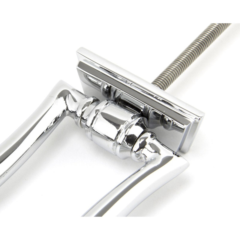 Art Deco Slimline Door Knocker, Polished Chrome