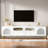 Retro Tv Stand With Six Metal Legs, 4 Drawers, 2 Cabinets And Arched Glass Doors-1432802441