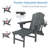 Adjustable Adirondack Chair with Retractable Ottoman-687545599