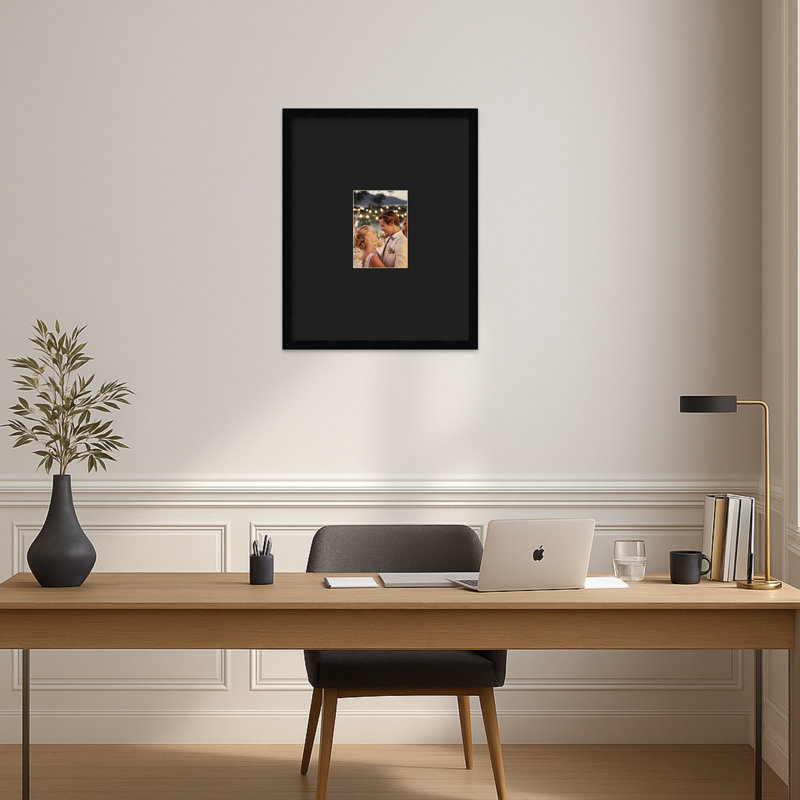 Cadre photo Svelte, 16x20 Matted to 5x7, Svelte noir noir lisse noir