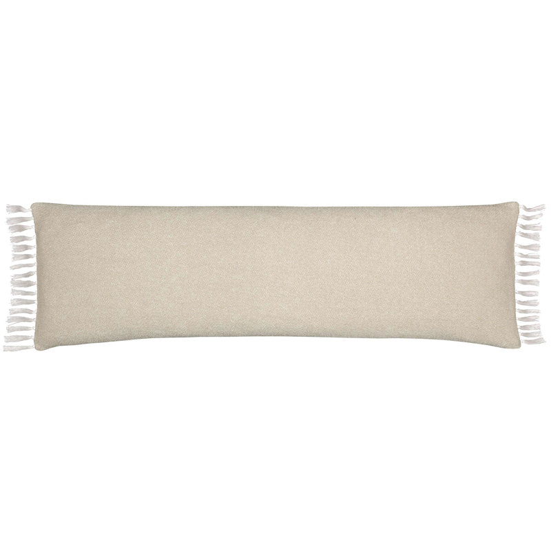 Logan Fringed Cotton Pillow Cover, Sand