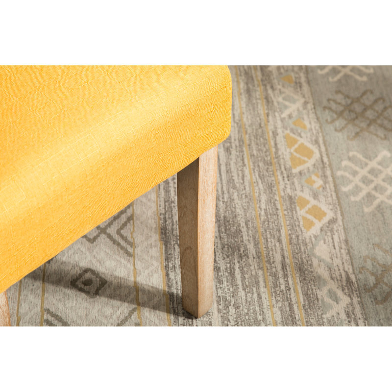 Chaises jaunes en bois massif, design, mobilier de salle à manger, décoration intérieure