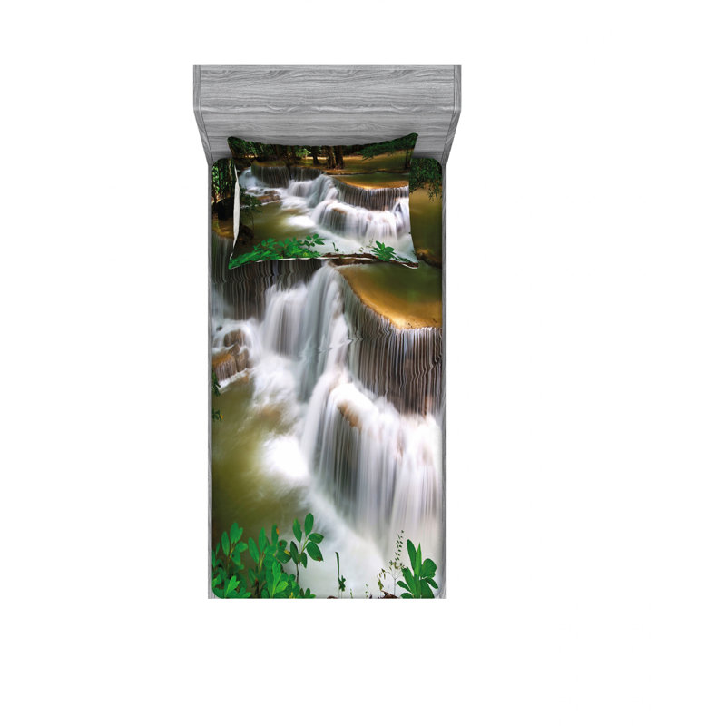 Ensemble de draps Tropical Paradise, Ensemble de draps pour lit simple TG avec drap-hou
