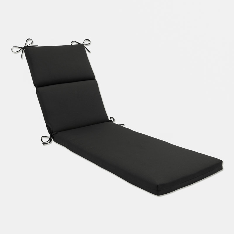 Coussin de chaise longue intérieur / extérieur Amarina, Noir