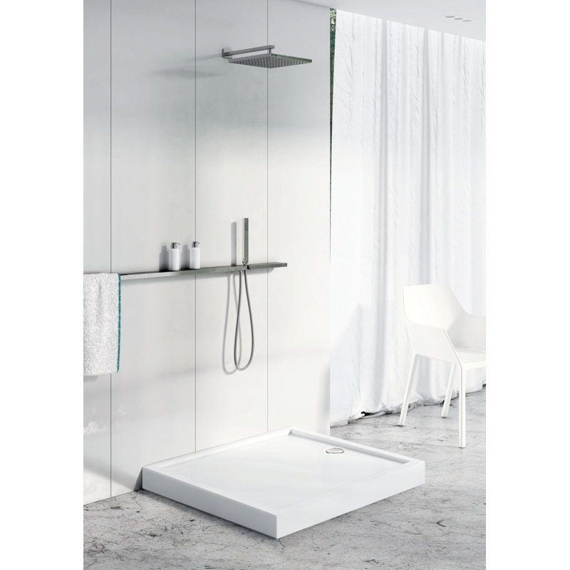 Jamaica 48" x 36" White Rectangular Shower Base
