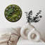 Décoration murale horloge couverte vert mousse
