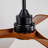 Hot Sales 42 Inch Modern Black Ceiling Fan With Light 3 Solid Wood Blades Remote Control Reversible Dc Motor With Dimmable Led