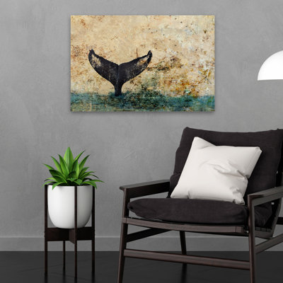 Hawaiian Whale Fluke 1.0 - Contemporary Animals Ocean Whales Art